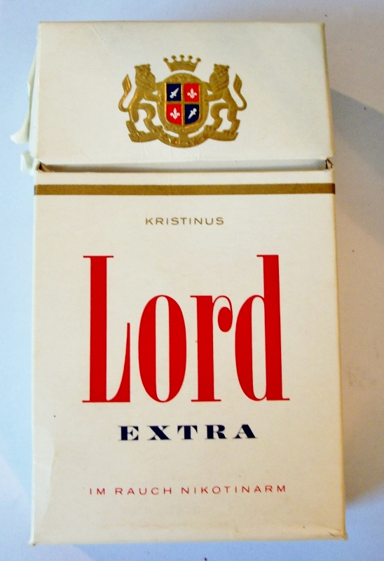 Az 1970-es évek elején gyártott Lord cigaretta - Cigarettenfabrik Kristinus