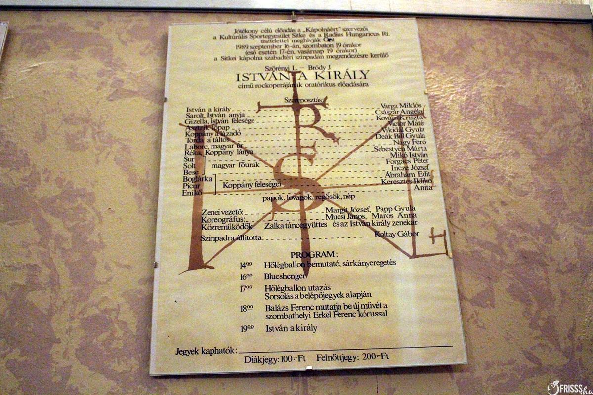 A Sitkei Rockfesztivál 1989-es István a király plakátja