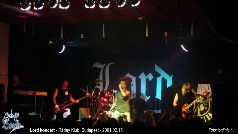 Lord koncert a Ráday klubban Budapesten 2001 febr 15-én.